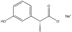 [R,(-)]-2-(m-Hydroxyphenyl)propionic acid sodium salt Structure