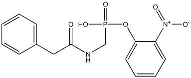 [[(Phenylacetyl)amino]methyl]phosphonic acid o-nitrophenyl ester 구조식 이미지