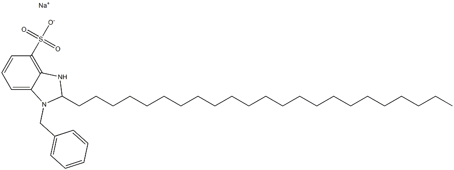 1-Benzyl-2,3-dihydro-2-tricosyl-1H-benzimidazole-4-sulfonic acid sodium salt Structure