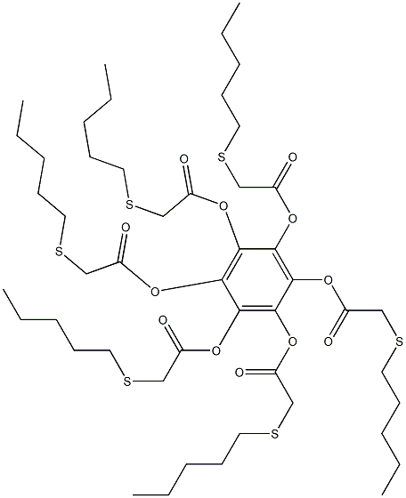 Benzenehexol hexakis[(pentylthio)acetate] Structure