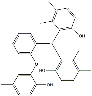 N,N-Bis(6-hydroxy-2,3-dimethylphenyl)-2-(2-hydroxy-5-methylphenoxy)benzenamine 구조식 이미지