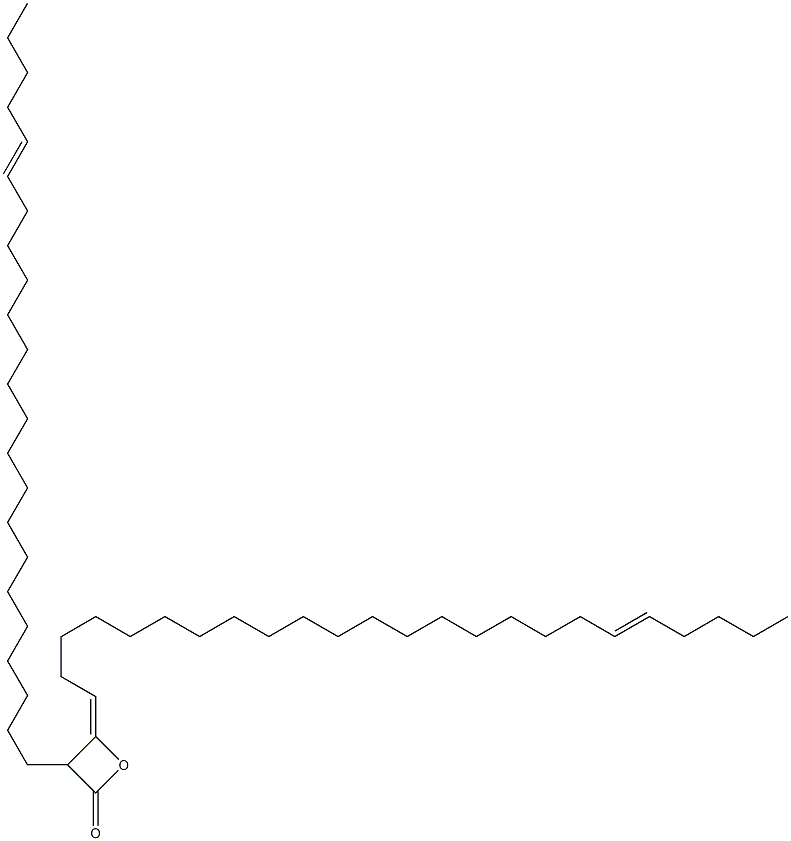 3-(18-Tricosenyl)-4-(19-tetracosen-1-ylidene)oxetan-2-one Structure