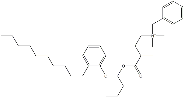 N,N-Dimethyl-N-benzyl-N-[3-[[1-(2-decylphenyloxy)butyl]oxycarbonyl]butyl]aminium Structure