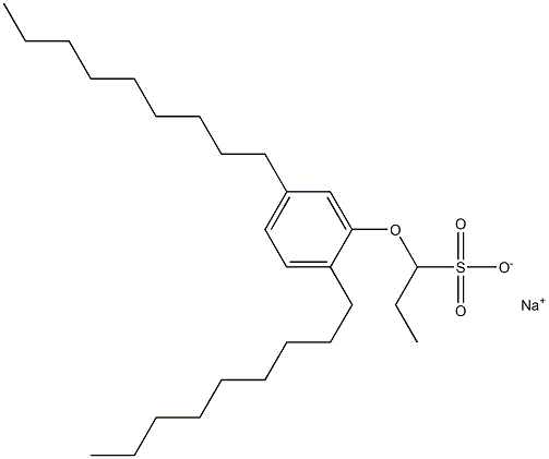 1-(2,5-Dinonylphenoxy)propane-1-sulfonic acid sodium salt 구조식 이미지