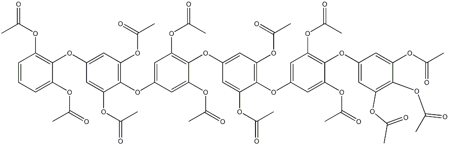 4-[4-[4-[4-(2,6-Diacetoxyphenoxy)-2,6-diacetoxyphenoxy]-2,6-diacetoxyphenoxy]-2,6-diacetoxyphenoxy]-2,3',4',5',6-pentaacetoxydiphenyl ether Structure