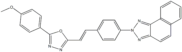 2-[4-[2-[5-(4-Methoxyphenyl)-1,3,4-oxadiazol-2-yl]vinyl]phenyl]-2H-naphtho[1,2-d]triazole 구조식 이미지