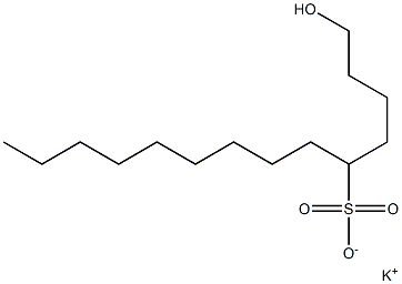 1-Hydroxytetradecane-5-sulfonic acid potassium salt Structure