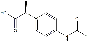 [S,(+)]-2-[p-(Acetylamino)phenyl]propionic acid 구조식 이미지