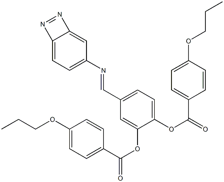 Bis[4-propoxybenzoic acid]4-[(azobenzen-4-yl)iminomethyl]-1,2-phenylene ester Structure