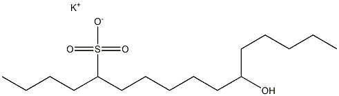 11-Hydroxyhexadecane-5-sulfonic acid potassium salt 구조식 이미지