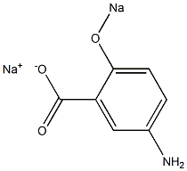 5-Amino-2-(sodiooxy)benzoic acid sodium salt Structure