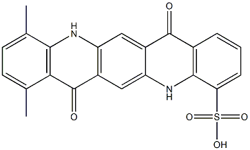 5,7,12,14-Tetrahydro-8,11-dimethyl-7,14-dioxoquino[2,3-b]acridine-4-sulfonic acid 구조식 이미지