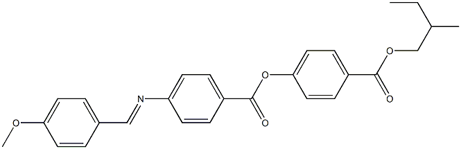 4-[4-(4-Methoxybenzylideneamino)benzoyloxy]benzoic acid (2-methylbutyl) ester 구조식 이미지