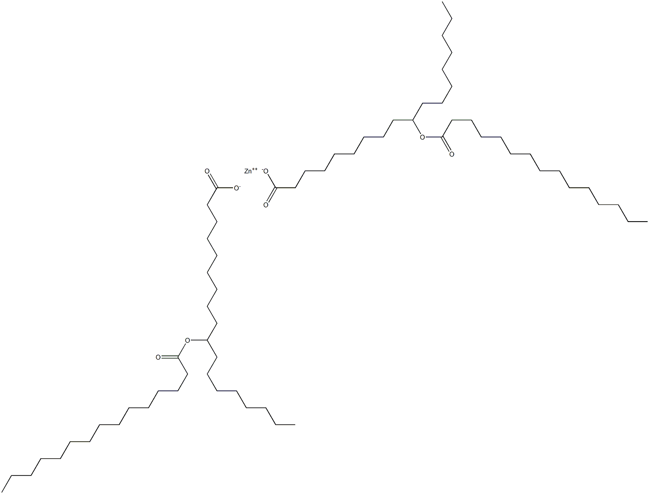 Bis(10-pentadecanoyloxystearic acid)zinc salt 구조식 이미지