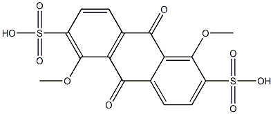 1,5-Dimethoxy-9,10-dihydro-9,10-dioxoanthracene-2,6-disulfonic acid Structure