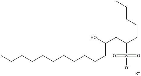 8-Hydroxynonadecane-6-sulfonic acid potassium salt Structure