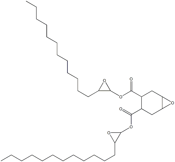 7-Oxabicyclo[4.1.0]heptane-3,4-dicarboxylic acid bis(1,2-epoxytetradecan-1-yl) ester 구조식 이미지