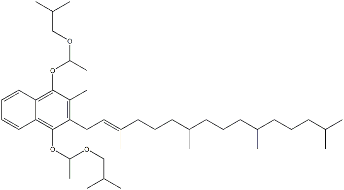 1,4-Bis[1-(isobutoxy)ethoxy]-2-methyl-3-(3,7,11,15-tetramethyl-2-hexadecenyl)naphthalene Structure
