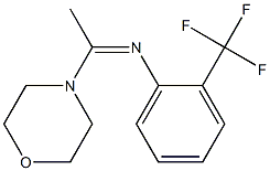 N-(2-Trifluoromethylphenyl)-1-morpholino-1-ethanimine 구조식 이미지