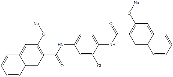 N,N'-(2-Chloro-1,4-phenylene)bis(3-sodiooxy-2-naphthalenecarboxamide) Structure