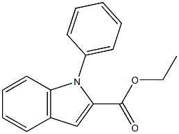 1-Phenyl-1H-indole-2-carboxylic acid ethyl ester 구조식 이미지