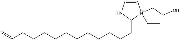 1-Ethyl-1-(2-hydroxyethyl)-2-(12-tridecenyl)-4-imidazoline-1-ium Structure