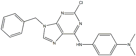 9-Benzyl-2-chloro-6-(4-dimethylaminophenylamino)-9H-purine Structure