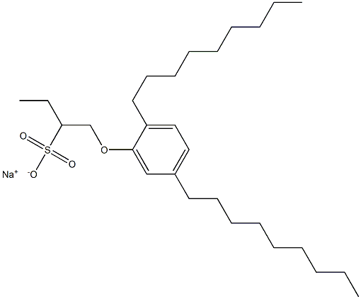 1-(2,5-Dinonylphenoxy)butane-2-sulfonic acid sodium salt Structure