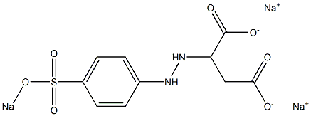 2-[2-[p-(Sodiooxysulfonyl)phenyl]hydrazino]succinic acid disodium salt Structure