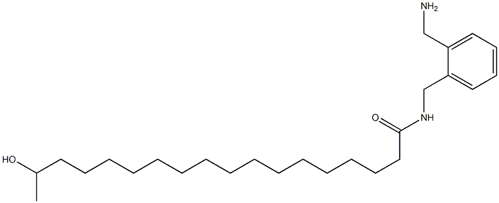 17-Hydroxy-N-(2-aminomethylbenzyl)stearamide 구조식 이미지