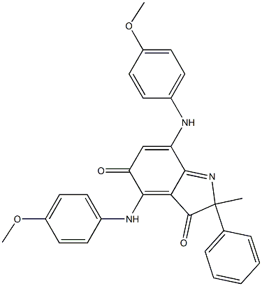 4,7-Bis(4-methoxyphenylamino)-2-methyl-2-phenyl-2H-indole-3,5-dione Structure