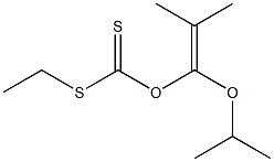 Dithiocarbonic acid O-(1-isopropoxy-2,2-dimethylvinyl)S-ethyl ester 구조식 이미지