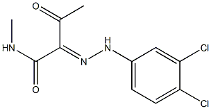 2-[2-(3,4-Dichlorophenyl)hydrazono]-1-(methylamino)butane-1,3-dione 구조식 이미지