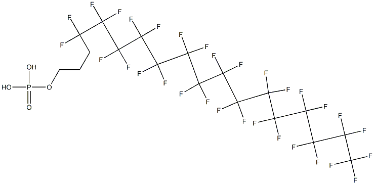 Phosphoric acid hydrogen (4,4,5,5,6,6,7,7,8,8,9,9,10,10,11,11,12,12,13,13,14,14,15,15,16,16,17,17,18,18,18-hentriacontafluorooctadecan-1-yl) ester 구조식 이미지