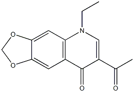 3-Acetyl-1-ethyl-6,7-methylenebisoxyquinolin-4(1H)-one 구조식 이미지