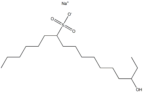 15-Hydroxyheptadecane-7-sulfonic acid sodium salt 구조식 이미지