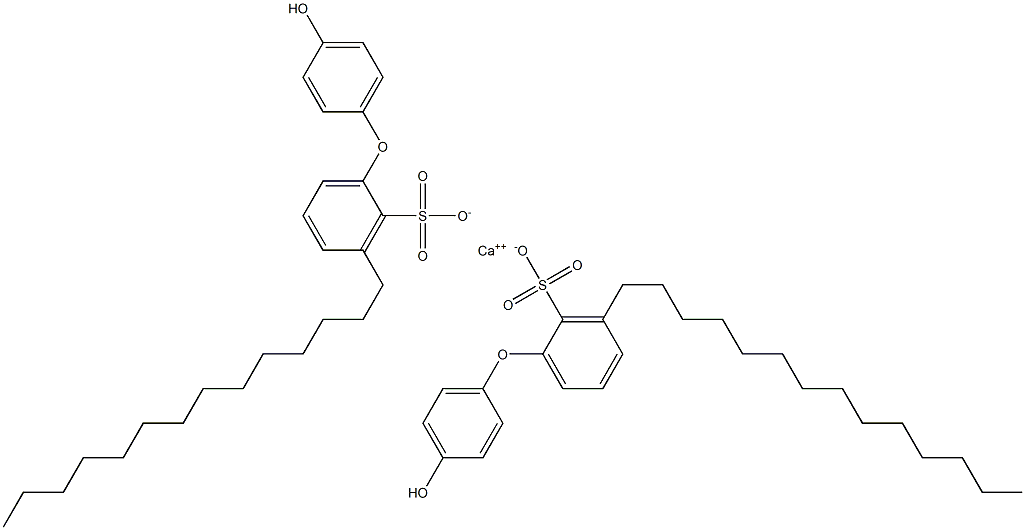 Bis(4'-hydroxy-3-tetradecyl[oxybisbenzene]-2-sulfonic acid)calcium salt Structure