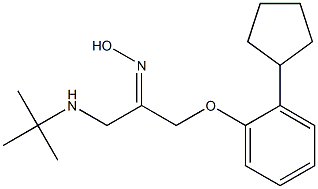 1-(2-Cyclopentylphenoxy)-3-tert-butylaminoacetone (E)-oxime Structure