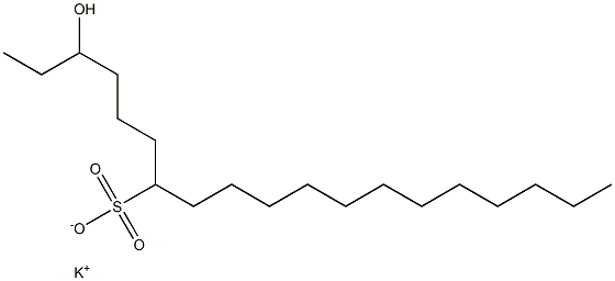 3-Hydroxynonadecane-7-sulfonic acid potassium salt 구조식 이미지