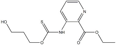 3-(3-Hydroxypropyloxythiocarbonylamino)pyridine-2-carboxylic acid ethyl ester Structure