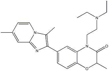 6-(3,7-Dimethyl-imidazo[1,2-a]pyridin-2-yl)-2-methyl-4-[2-(diethylamino)ethyl]-2H-1,4-benzoxazin-3(4H)-one Structure