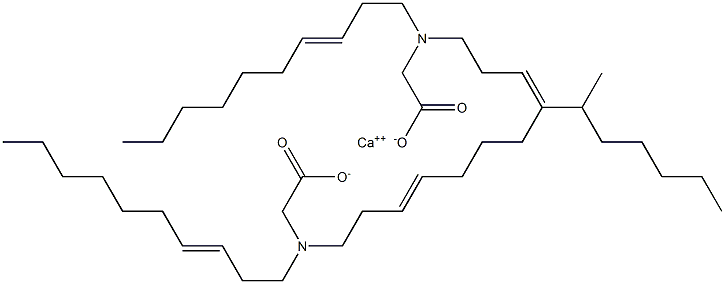 Bis[N,N-di(3-decenyl)glycine]calcium salt Structure