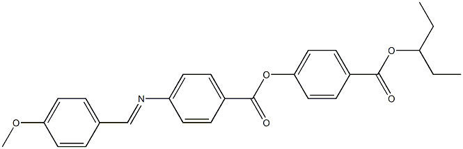 4-[4-(4-Methoxybenzylideneamino)benzoyloxy]benzoic acid (1-ethylpropyl) ester 구조식 이미지