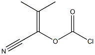 Chloroformic acid 1-cyano-2-methyl-1-propenyl ester Structure