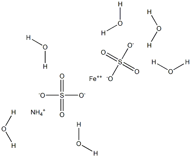 Ammonium iron(II) bissulfate hexahydrate Structure