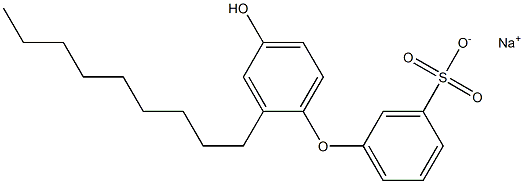 4'-Hydroxy-2'-nonyl[oxybisbenzene]-3-sulfonic acid sodium salt 구조식 이미지