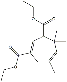 4,4,6-Trimethyl-1,5-cycloheptadiene-1,3-dicarboxylic acid diethyl ester Structure