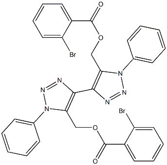 1,1'-Diphenyl-5,5'-bis[(2-bromobenzoyloxy)methyl]-4,4'-bi(1H-1,2,3-triazole) Structure