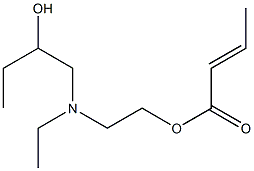 (E)-2-Butenoic acid 2-[N-ethyl-N-(2-hydroxybutyl)amino]ethyl ester Structure