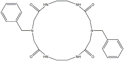 8,17-Dibenzyl-2,5,8,11,14,17-hexaazacyclooctadecane-1,6,10,15-tetrone Structure